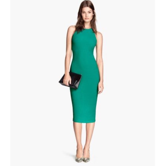 Hm green bodycon dress Clearance